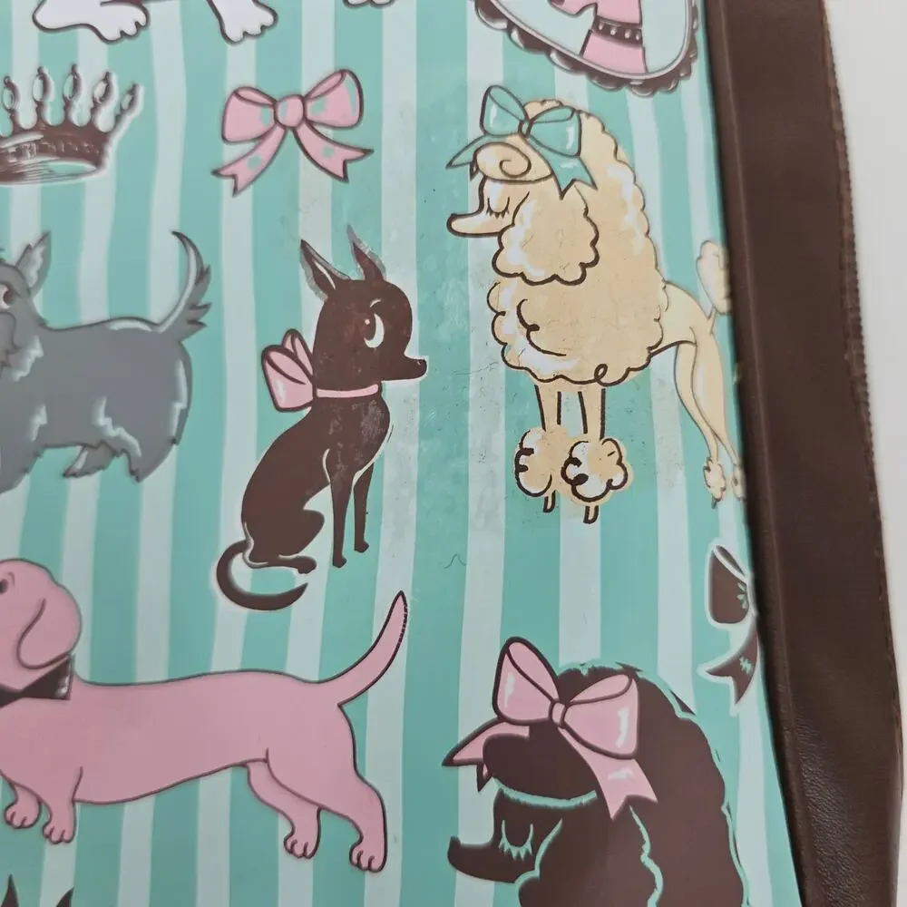 Doggy Boudoir Laptop Bag by Claudette Barjoud Miss Fluff Stripped Bougie 13x11